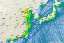 中國各地航運密度圖-酷播亮新聞