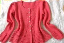 女士開衫毛衣編織燈籠袖小開衫-酷播亮新聞